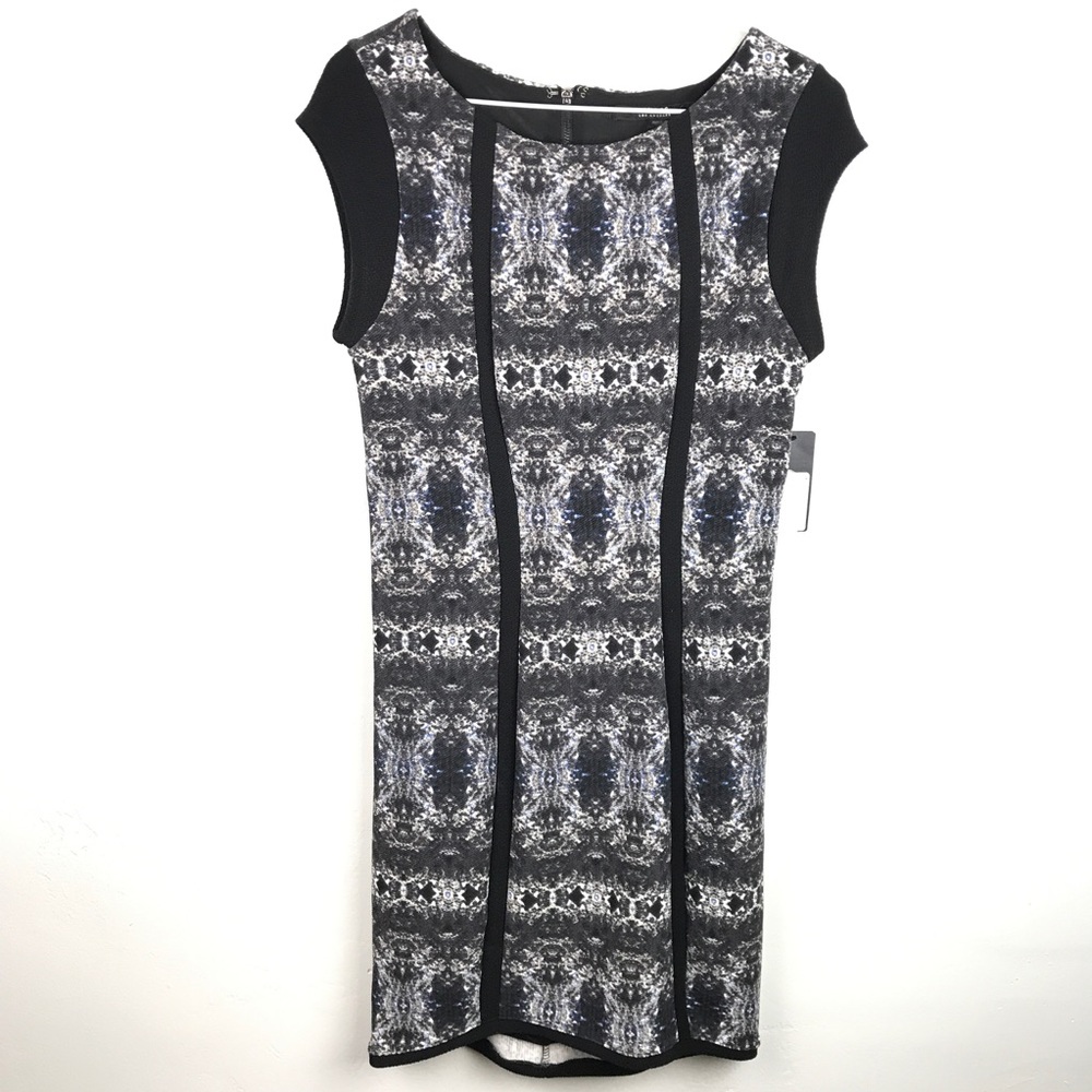 NWT Guess gray blue black sexy bodycon dress
