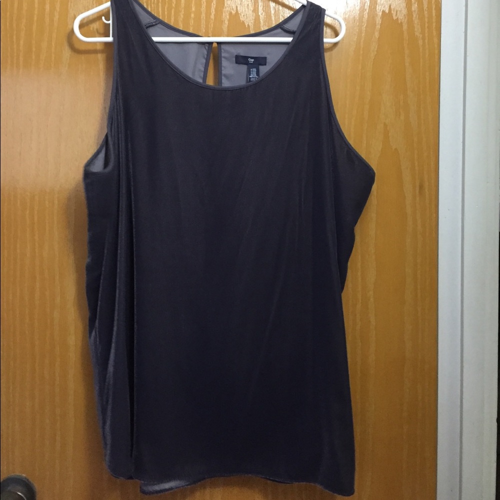NWT Gap purple velvet like top