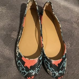 Nine West snakeskin ballet flats size 8.5