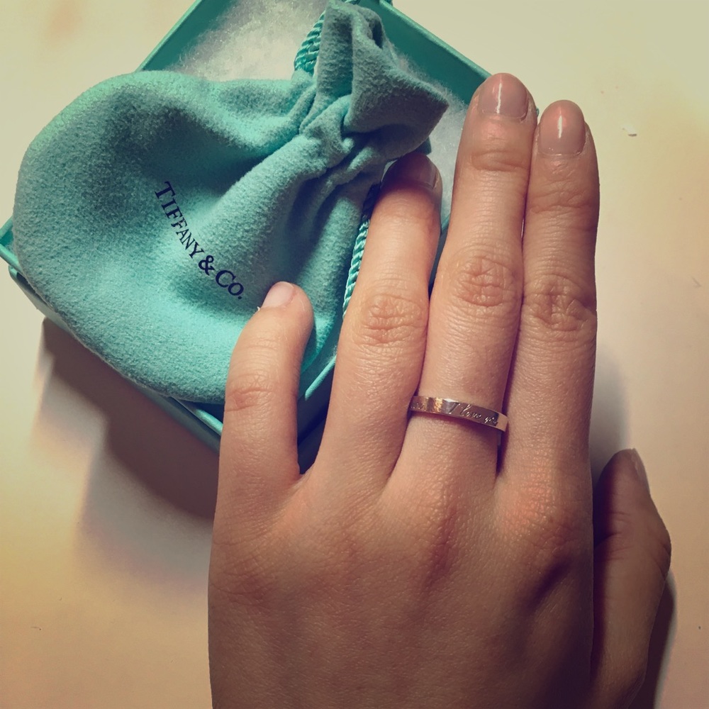 Tiffany “I Love You” ring. Silver. Size 5.
