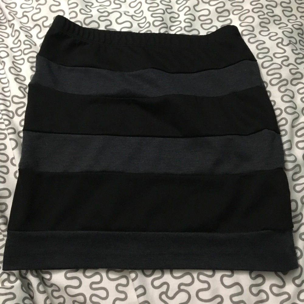 Black and blue striped forever 21 skirt