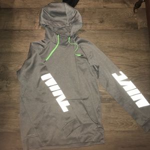 Nike Grey ThermaFit Hoodie 3M reflective lettering