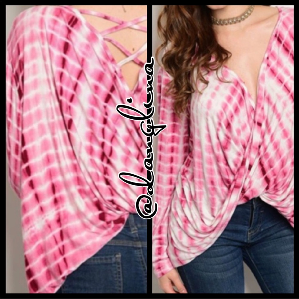 Surpliced v-neck top