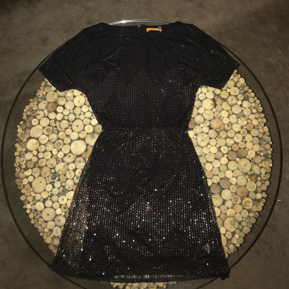 Alice + Olivia beaded silk dress NWOT