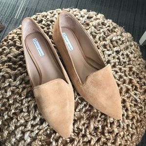 Blank Canvas Suede Pointed Toe Flats 8.5