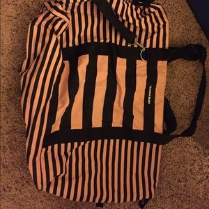 Pink and black travel bag from Victoria secret