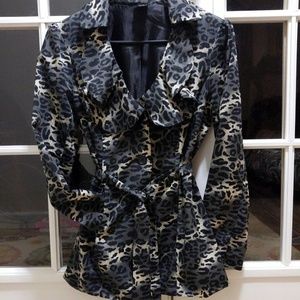 Beautiful Grey and Cream Leopard Jacket