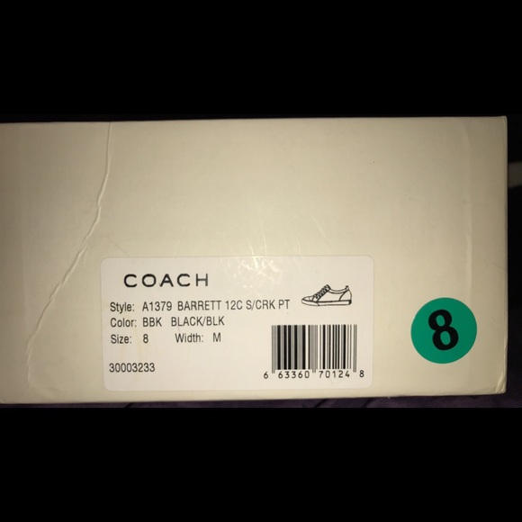 Brand new Coach snickers size 8 in black - Picture 2 of 4