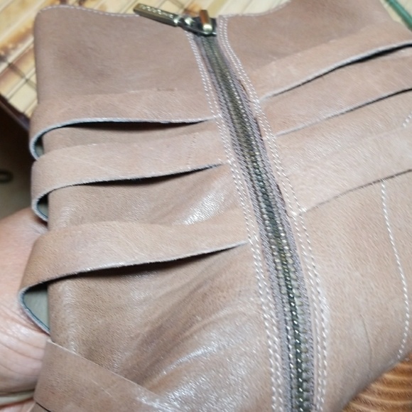 BCBG Tan Peep toe Ankle Boot - Picture 6 of 8