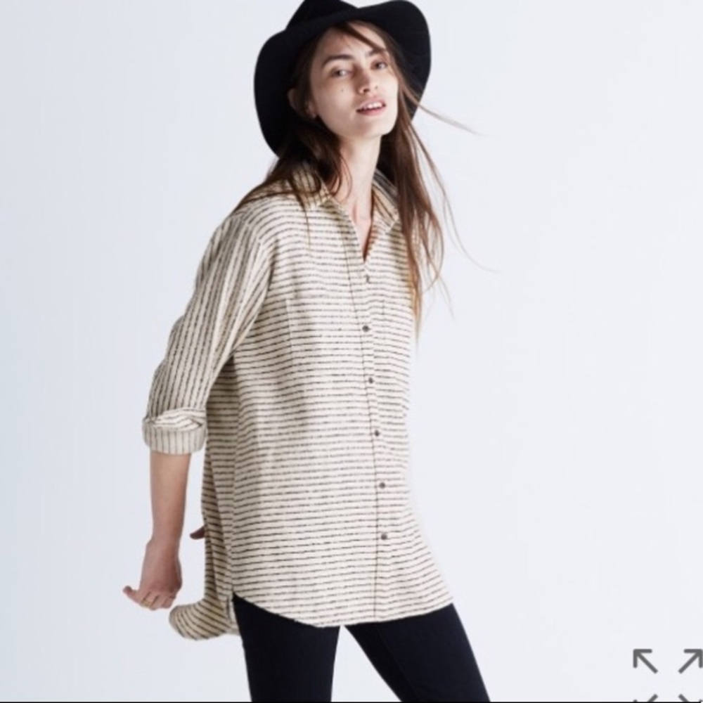 Madewell flannel ex boyfriend shirt