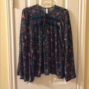 Flowy Tunic - Dark Green Perfect for Fall!  Size L