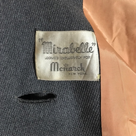 VINTAGE 1950s MIRABELLE GRAY BIG BUTTON COAT LINED - Picture 8 of 8