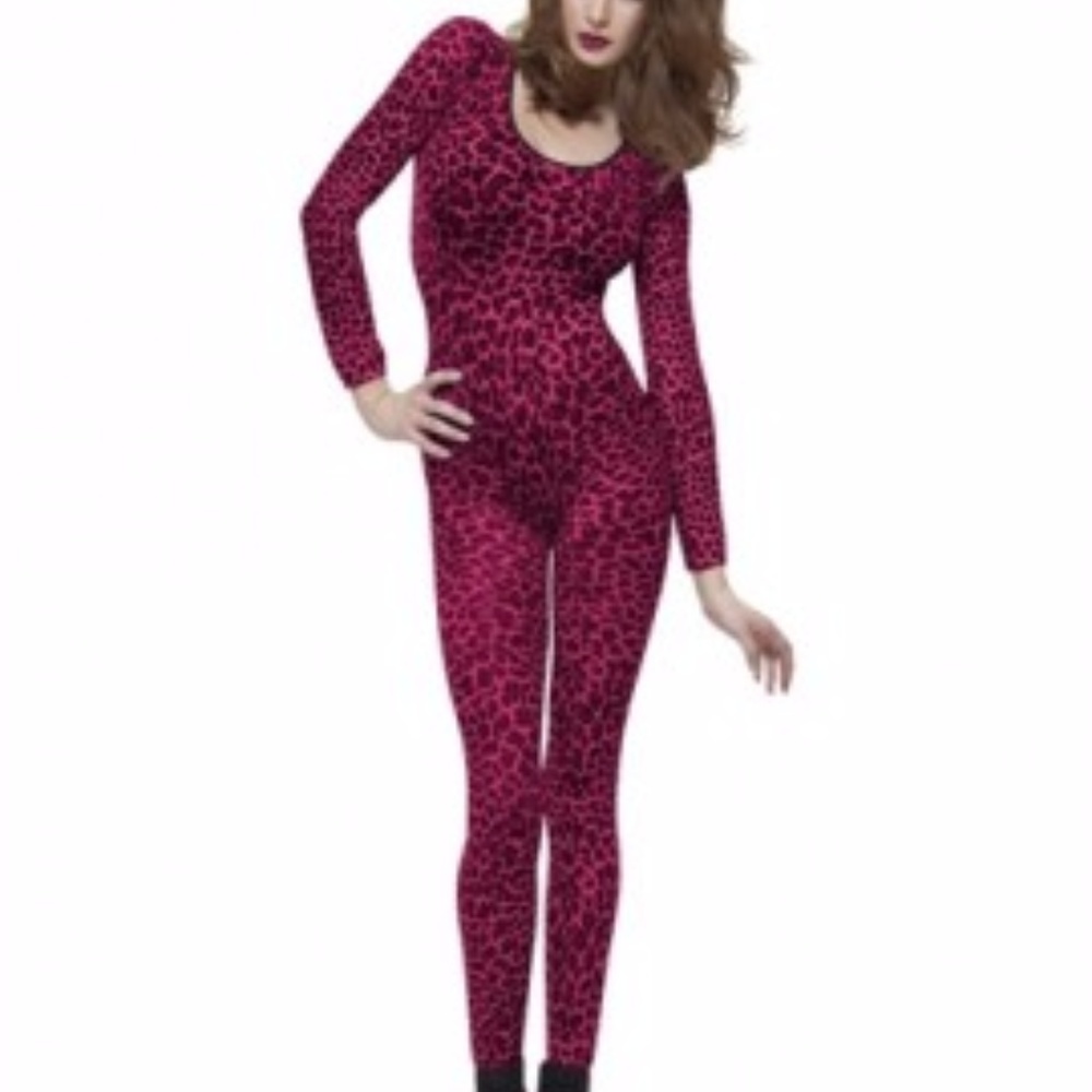 Leopard Print Bodysuit - Pink