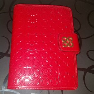 Coach planner cover, patent leather