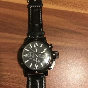 Black and white watch