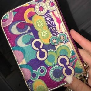 Poppy coach wallet wristlet