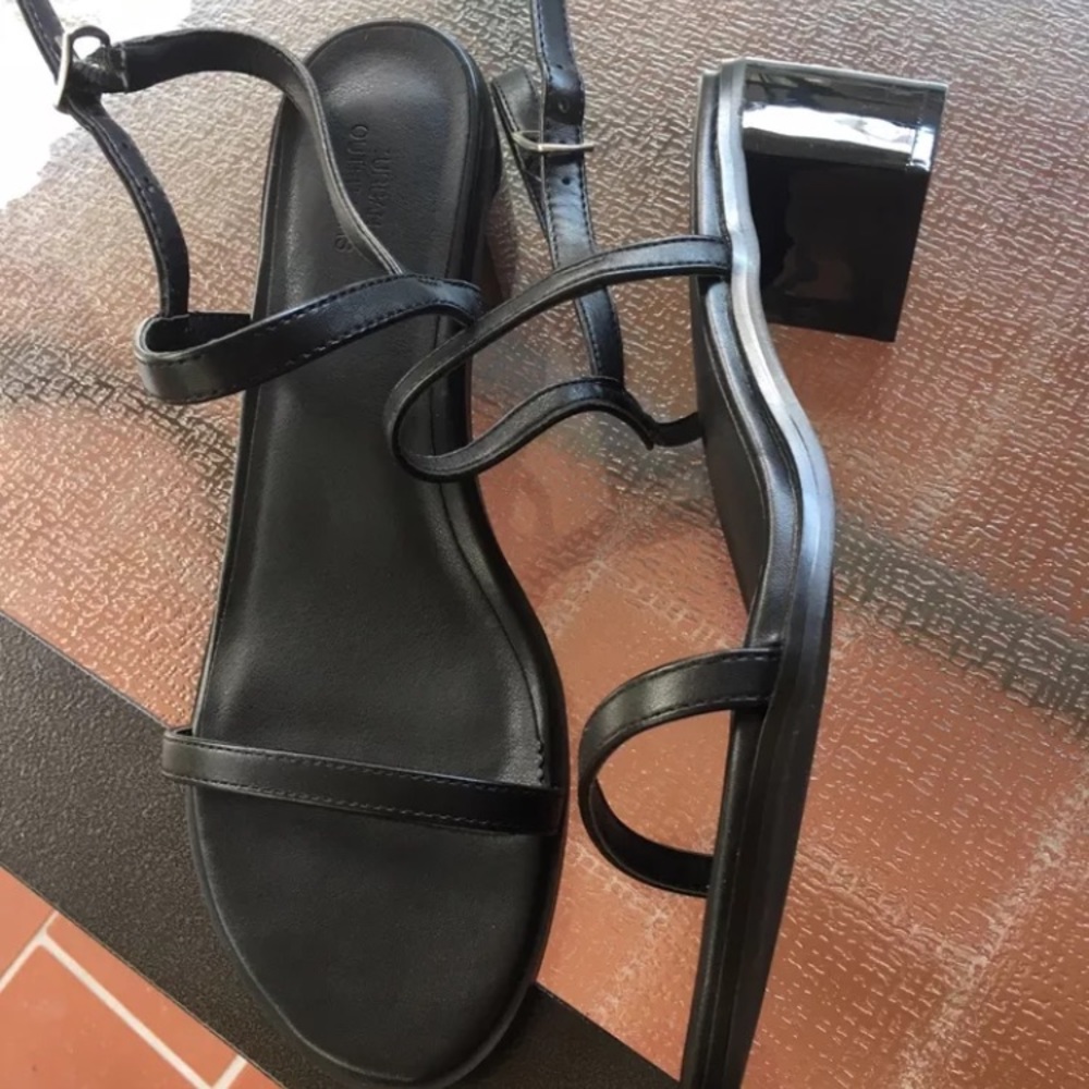 Black Block heel sandals
