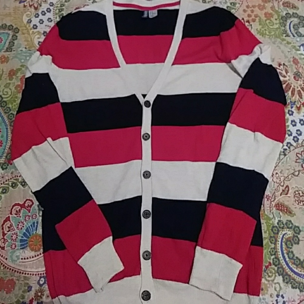 Striped Boyfriend Cardigan