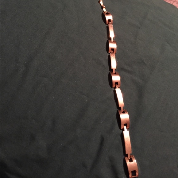 Silver Tone link bracelet 7.5" - Picture 1 of 5