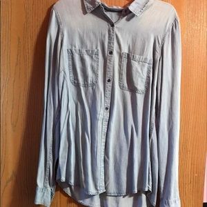 Maurices light denim button up