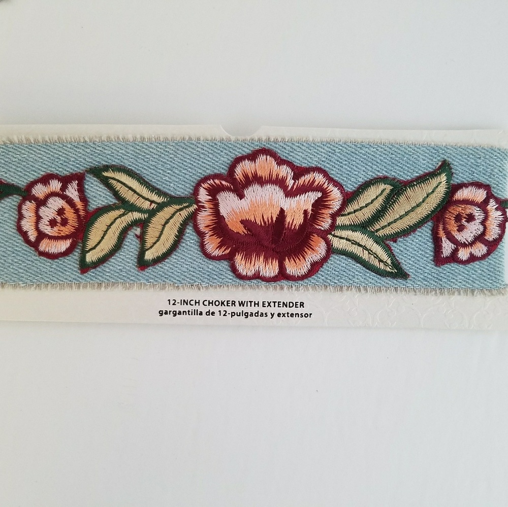 Denim Choker🌹 Free with purchase