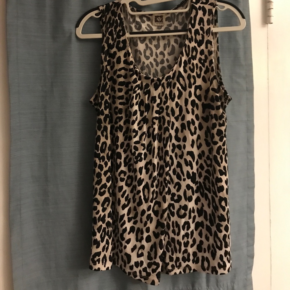 Anne Klein cheetah print tank. Accepting offers!