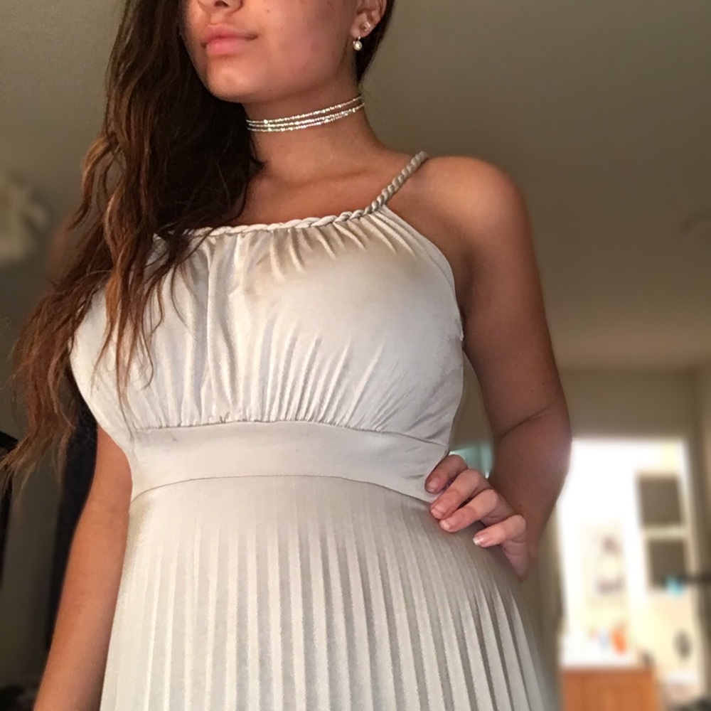Silver Roman Style Cocktail Dress