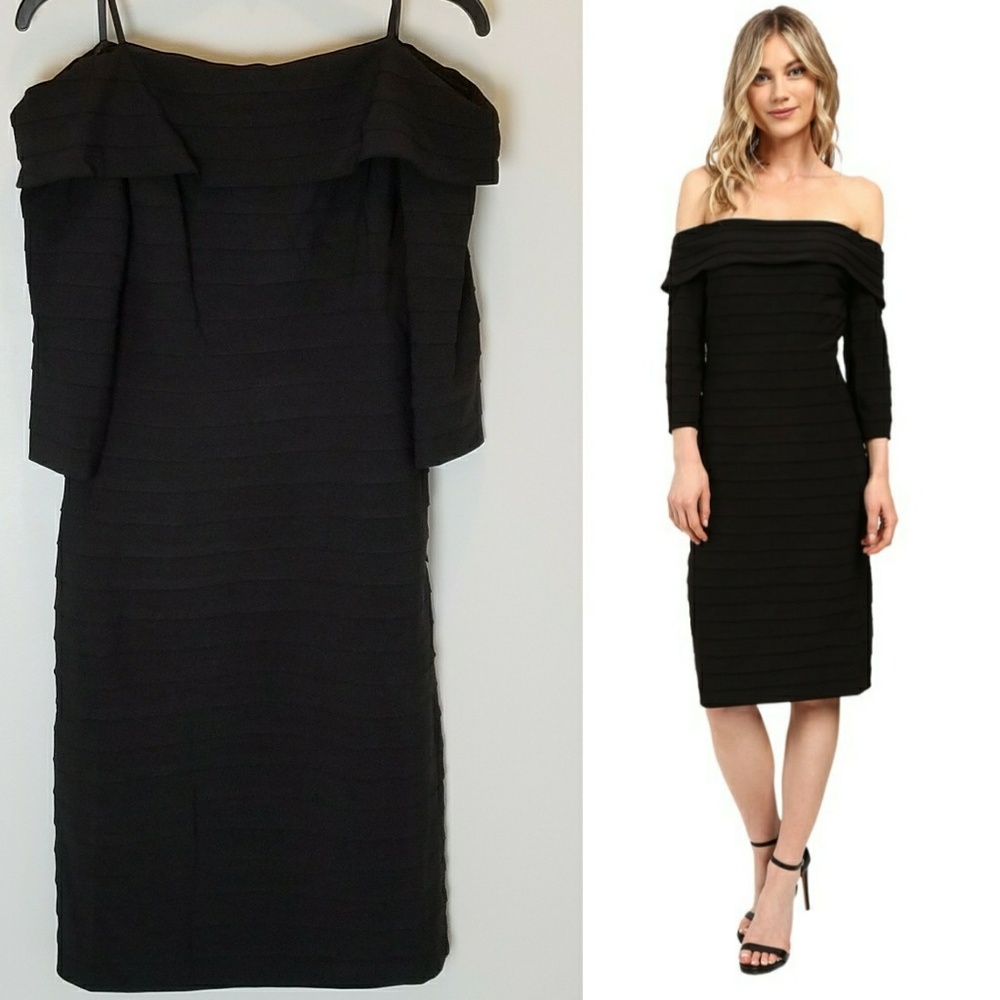 Adrianna Papell Fold Over Sheath Dress