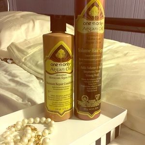Argan oil hair conditioner and hair spray