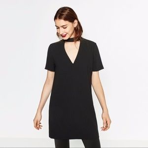 Zara Mini Dress with Choker Collar