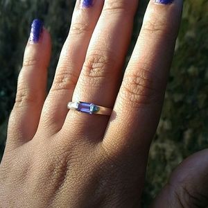 purple sterling silver ring