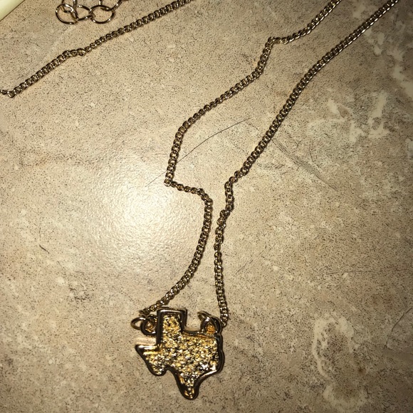 c.i.t.y Jewelry - Gold Druzy Texas Necklace