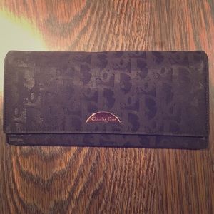 Long Black Christian Dior Wallet