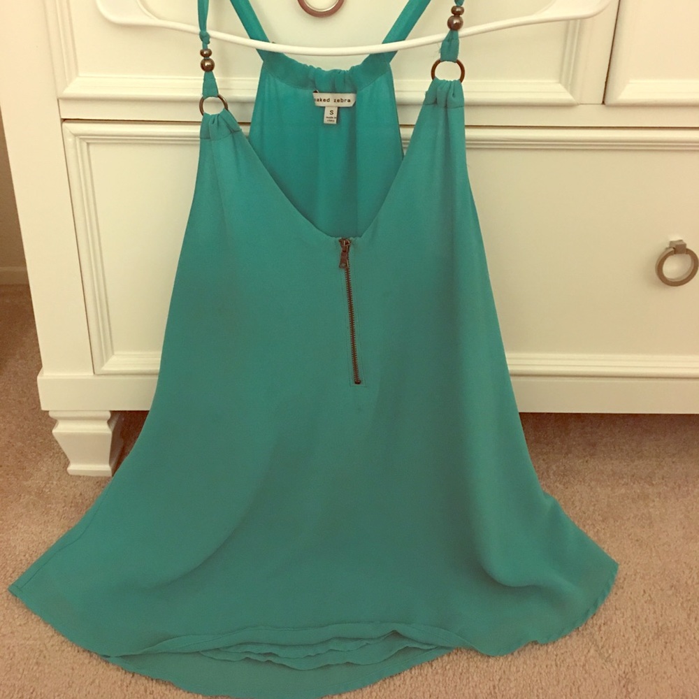 Vibrant turquoise tank