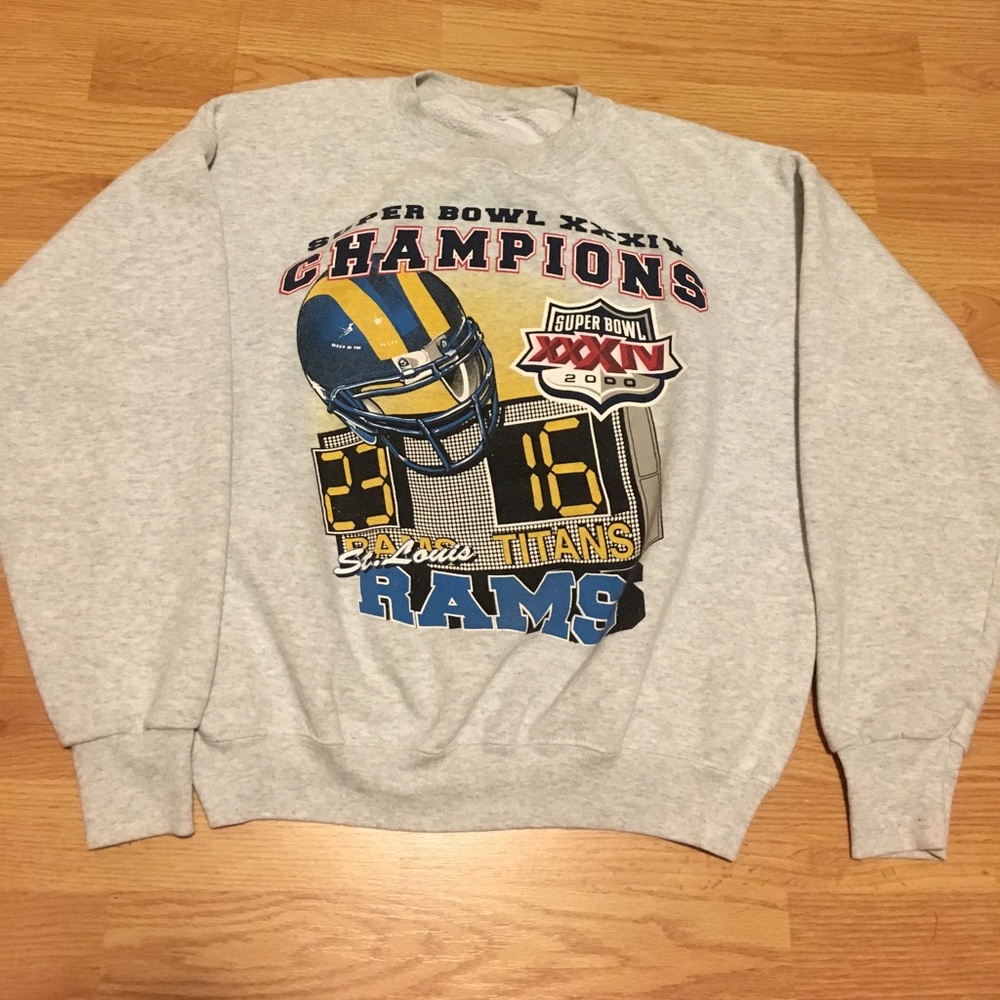 Rams vs. Titans Super Bowl XXXIV sweater