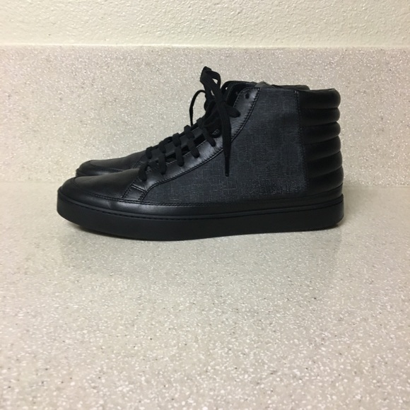 Gucci 'Common' High Top Black Size 10.5G / 11.5 US - Picture 2 of 8