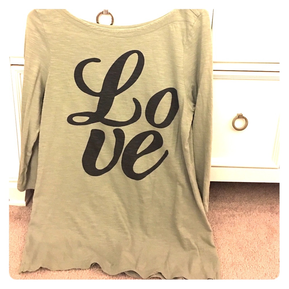 3/4 length sleeve cotton t-shirt