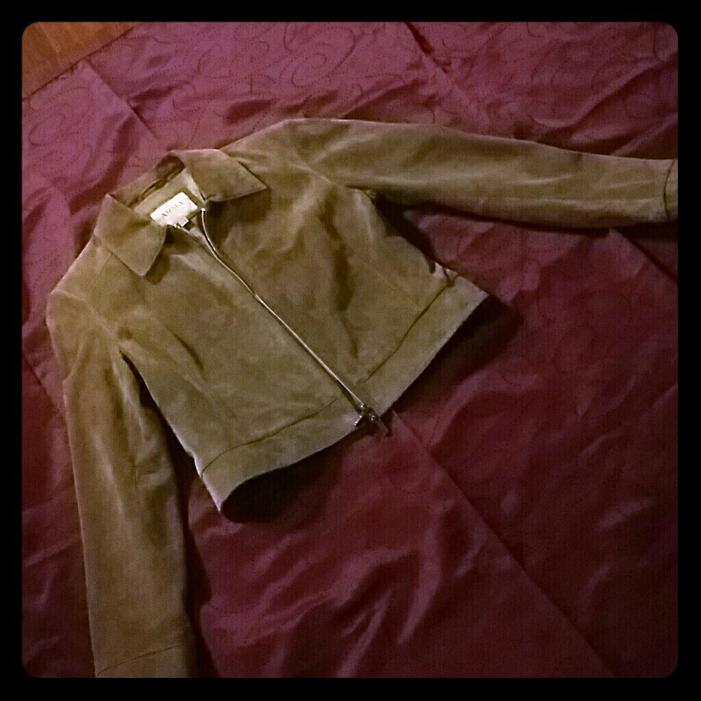 Arma Camel Suede Cropped Blazer
