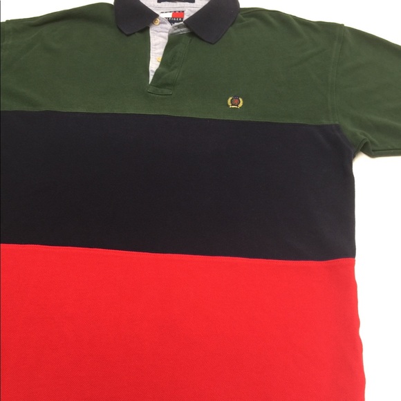 ❌SOLD❌ Tommy Hilfiger ColorBlock Crest Polo Shirt - Picture 2 of 6