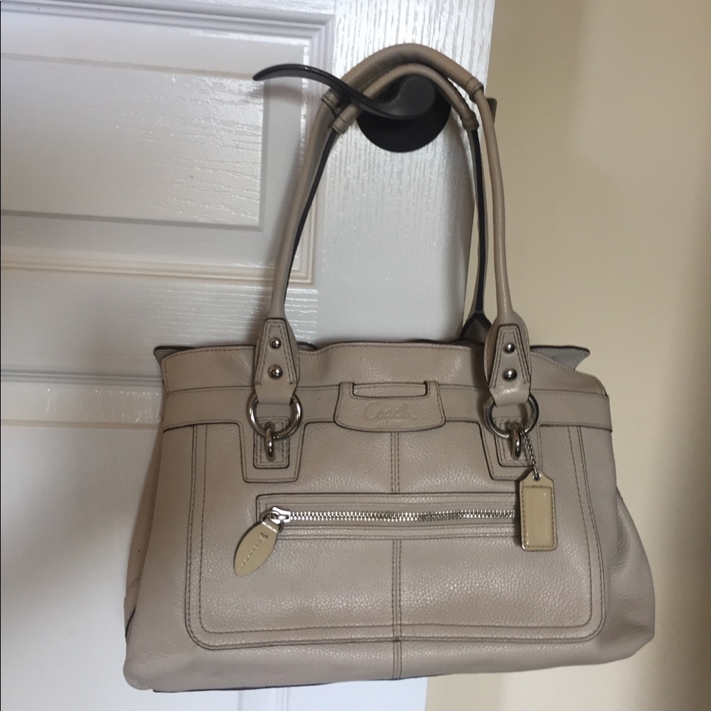 Coach 14686 Penelope Stone Leather Shopper Handbag