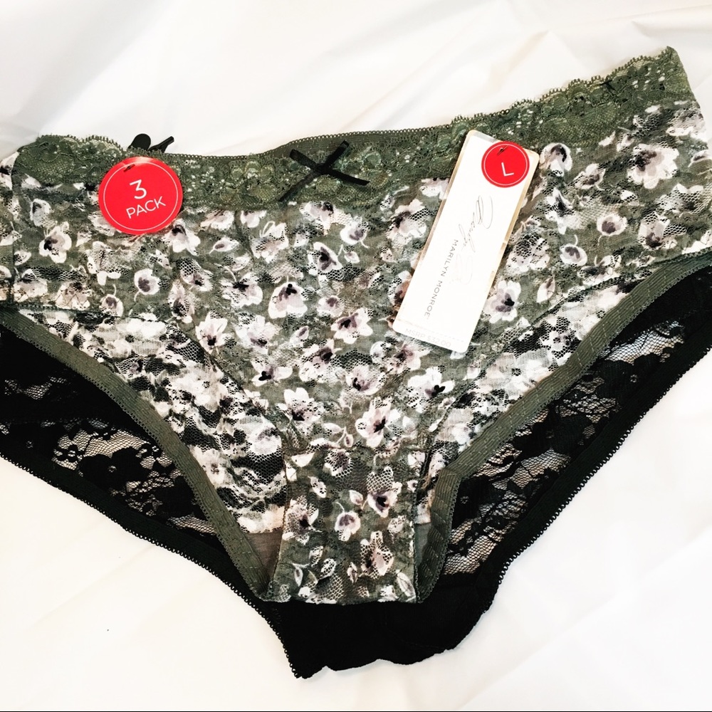 Black stretch lace Marilyn Monroe panties. 2pk new