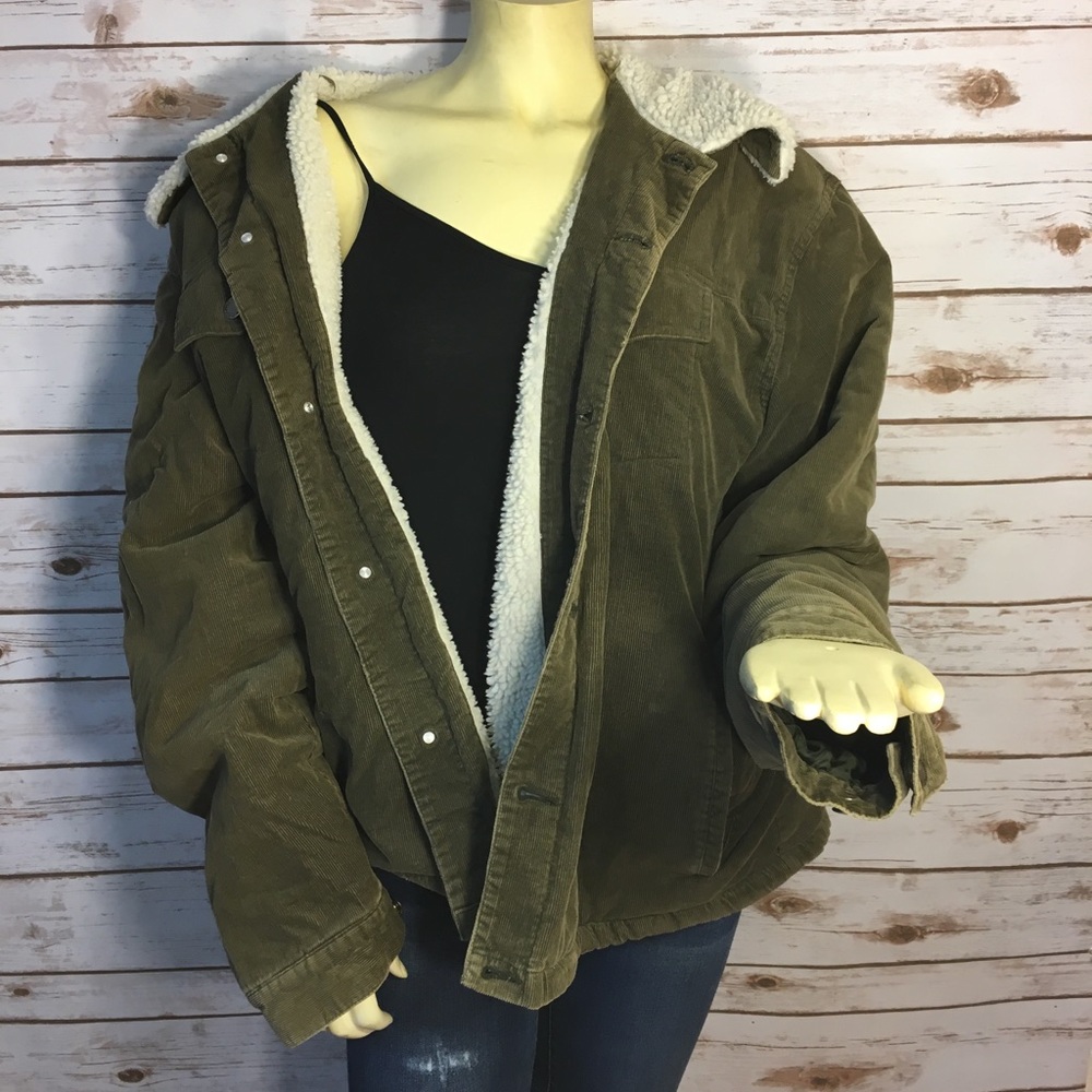 Stylish military winter button up vintage coat