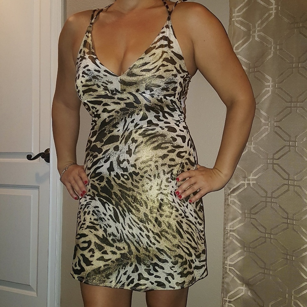 Marciano Designers Cocktail Dress Animal Print M