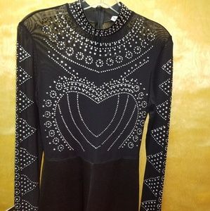 Embellished long sleeve jumpsuit