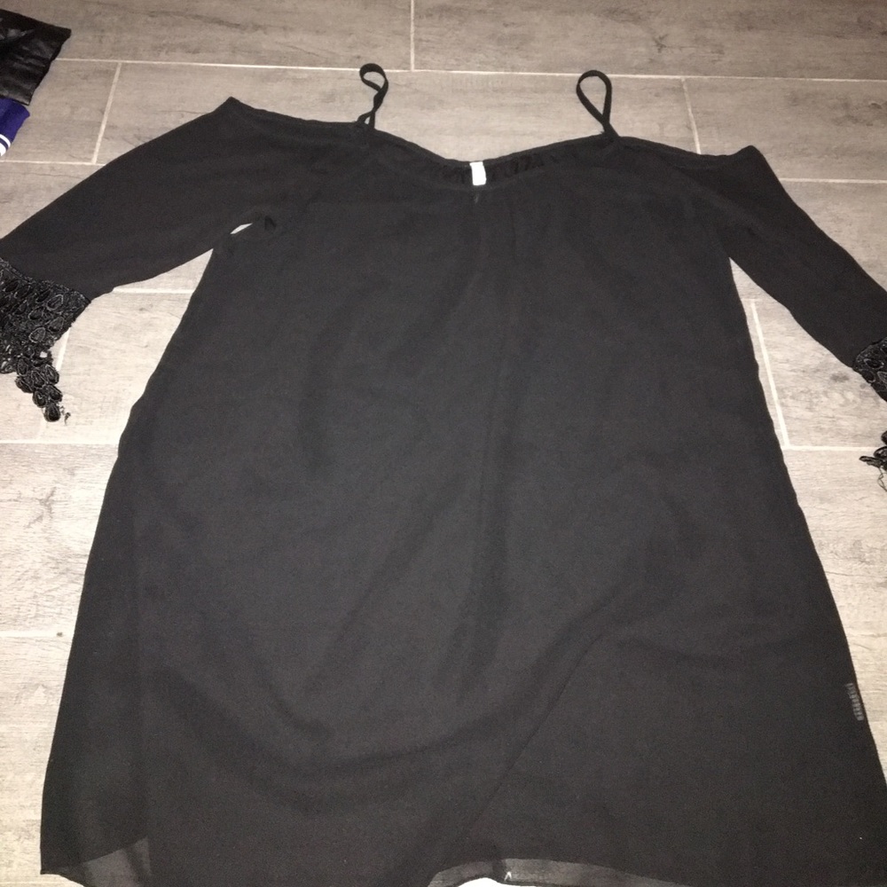 Black see through dress