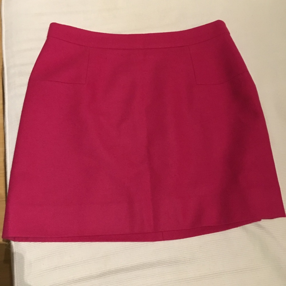 Magenta J.Crew wool mini skirt size 8