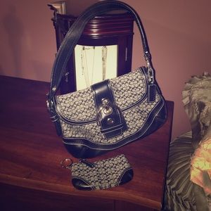 Coach hang bag and coach coin purse