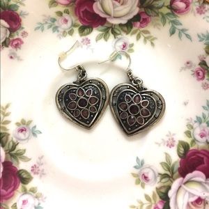 Vintage heart shaped lucky brand earings