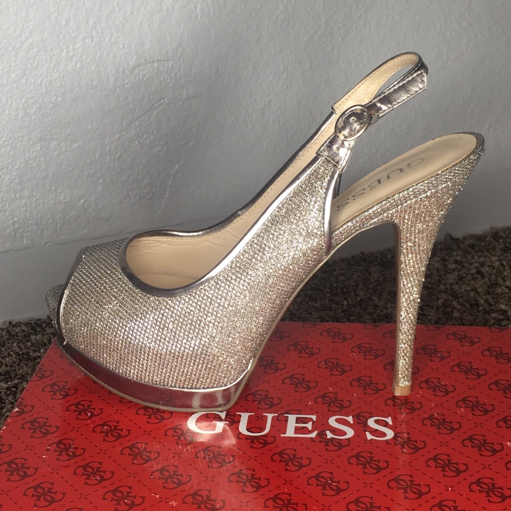 Guess gold heels