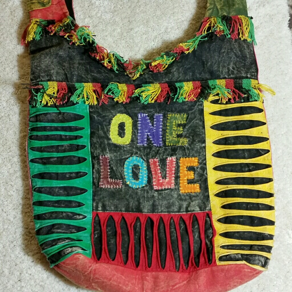 One Love Boho Patchwork Crossbody Bag